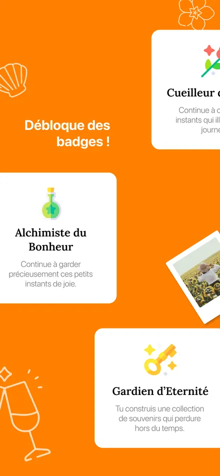Badges débloqués au fil de la collection